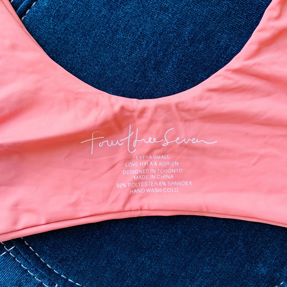 437 Swimwear - The Kenzie Top In Rose - XS - Picture 4 of 5